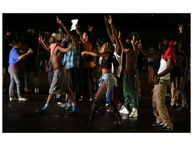 Ferguson, Missouri, early a.m. August 17. Photo: AP Ferguson, Missouri, early a.m. August 17. Photo: AP