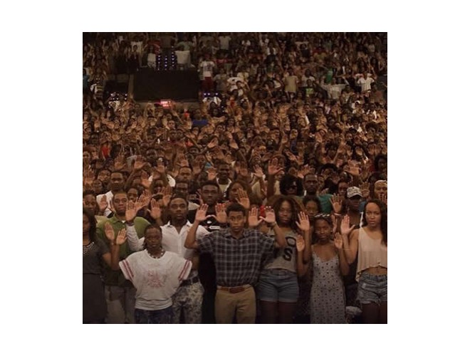 Howard University students in Washington, DC pose with hands up in this photo, which has gone viral on the web, August 14. Howard University students in Washington, DC pose with hands up in this photo, which has gone viral on the web, August 14.