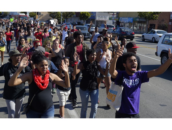 Crenshaw Blvd., Los Angeles, CA, August 14, 2014. Photo: AP Crenshaw Blvd., Los Angeles, CA, August 14, 2014. Photo: AP