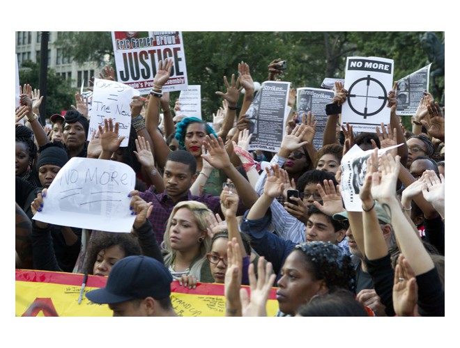 New York City Union Square, August 14, 2014. Photo: AP New York City Union Square, August 14, 2014. Photo: AP