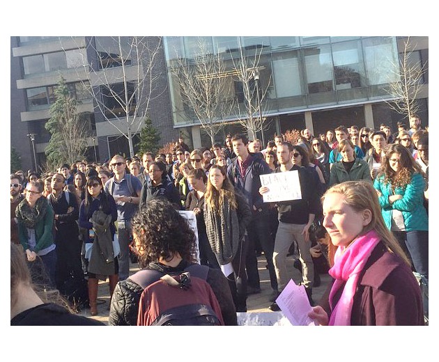 Harvard Law students walk out. Photo: jonathanlwalton-Instagram