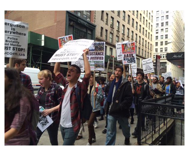 New York City, people left work to join protests. Photo: Twitter