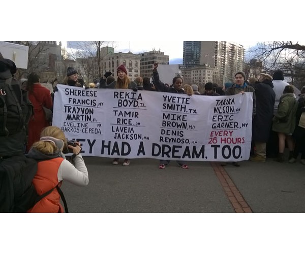Boston, Martin Luther King Day 2015. Photo: Special to revcom.us