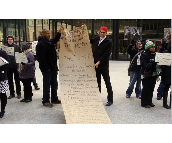 Chicago, Martin Luther King Day 2015, National Lawyers Guild 'Indict the System' Protest. Photo: Special to revcom.us