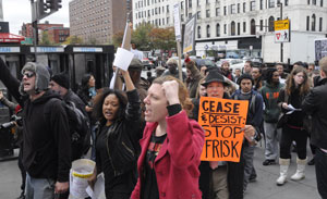 Protest against stop-and-frisk in Jamaica, Queens, New York, November 19,  2011