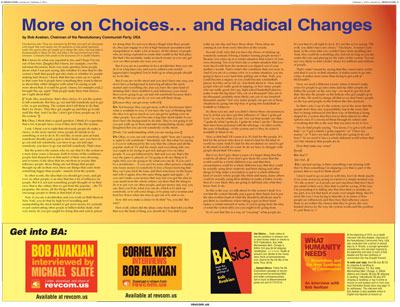 More on Choices... and Radical Changes