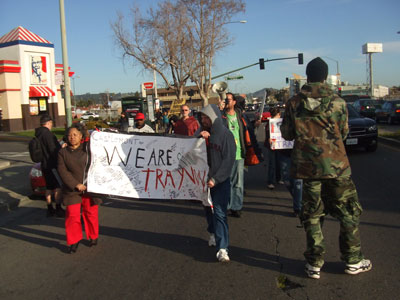 Rally on one year anniversary of Trayvon Martin murder, East Oakland