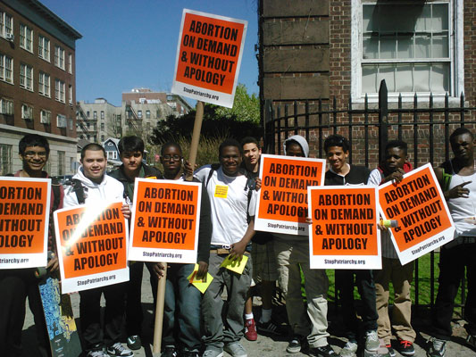 High school students in Brooklyn, NY, April 25, 2013