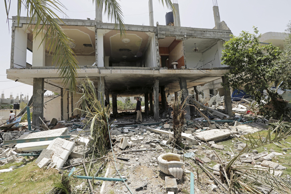 El 12 de julio de 2014 un misil israelí bombardeó esta clínica de discapacitados en Beit Lahia en el norte de Gaza, matando a dos mujeres.