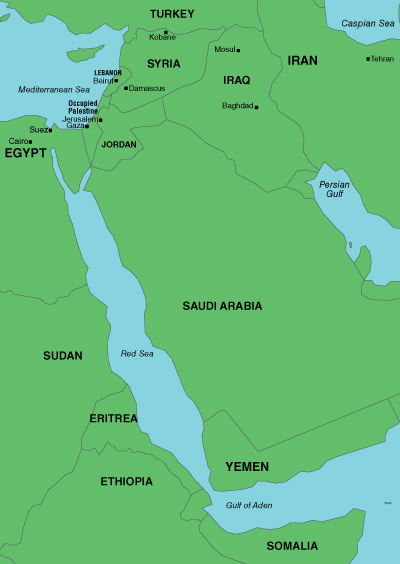 Map of Middle East