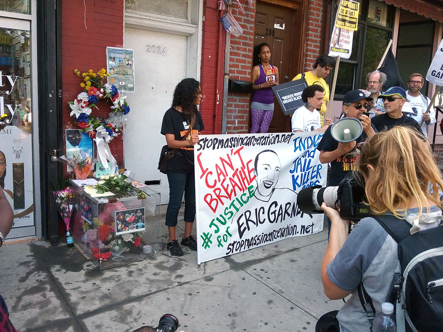 Staten Island rally at place where Eric Garner was killed by NYC police