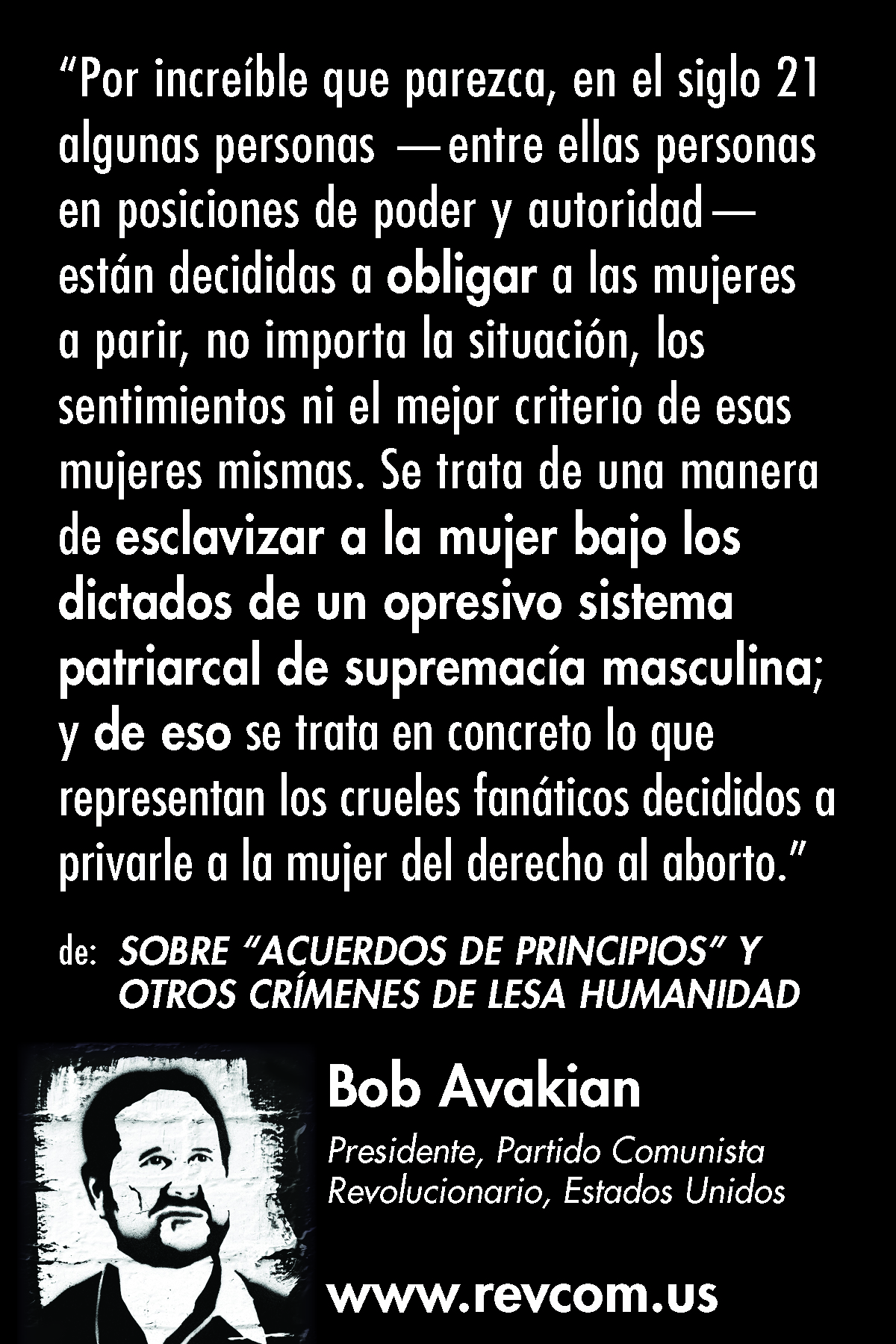 Bob Avakian quote: "Unbelievable as it may seem..."