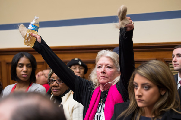 Flint, Michigan residents on Capitol Hill in Washington D.C., at a House Oversight and Government Reform Committee hearing about the water in Flint.