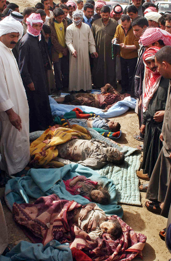 Children killed during a U.S. raid north of Baghdad, March 15, 2006.