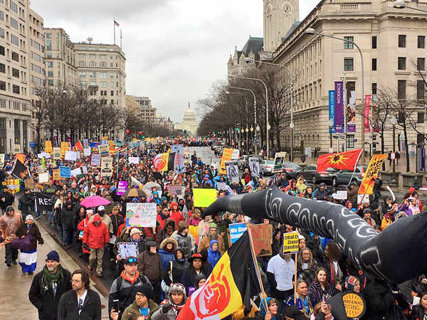 Thousands of people filled the streets of D.C. standing with the struggle at Standing Rock.