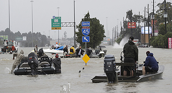 inundacion en Houston de huracan Harvey