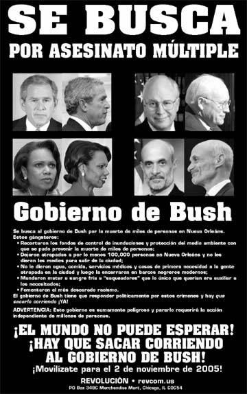 SE BUSCA POR ASESINATO MÚLTIPLE: Gobierno de Bush