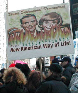 A Sign at the NY rally