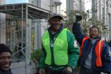 Workers along the route
