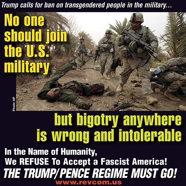 no one should join the u.s. miltary but bigotry anywhere is wrong and intolerable