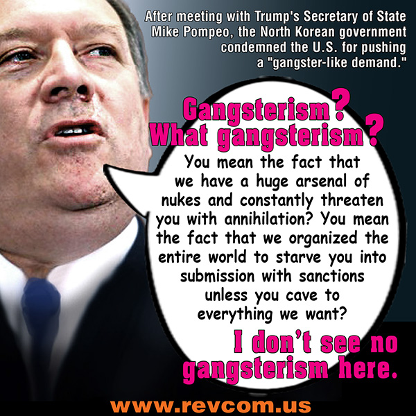 Pompeo gangster-like demand on N Korea