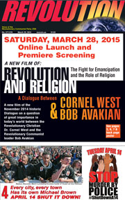 Revolution #378, March 16, 2015 - front page