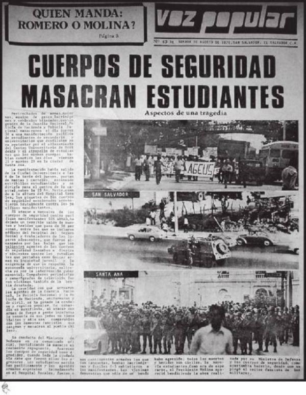 Voz Popular newspaper: Headline: Cuerpos (bodies)