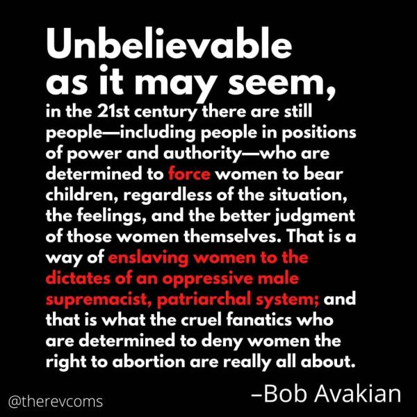 Unbelievable as it may seem quote from Bob Avakian