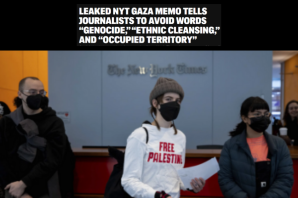 Leaked NYT Gaza memo tells journalists to avoid words “genocide,” “ethnic cleansing,” and “occupied territory”